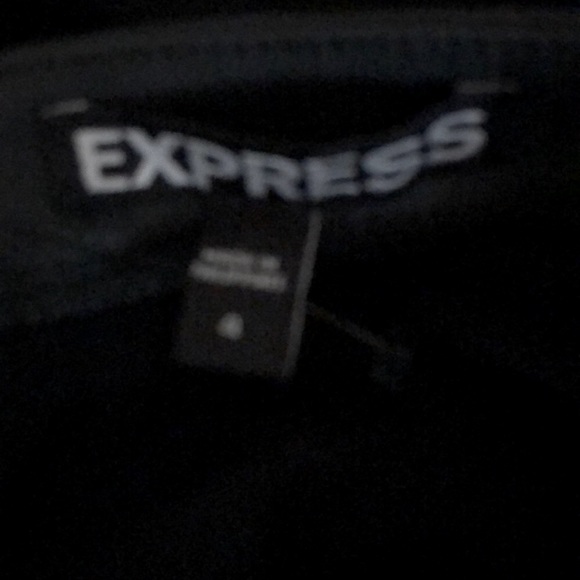 Express  size small black mini skirt faux leather panels never worn - Picture 2 of 3